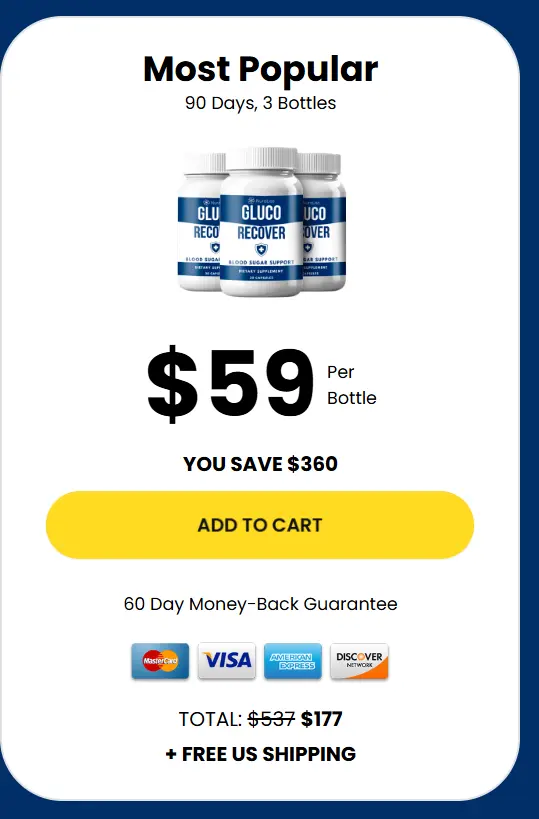 GlucoRecover  - 3 Bottle